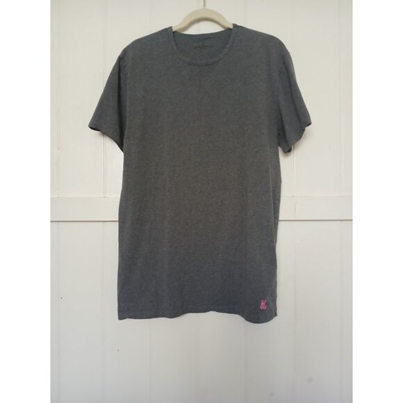 Psycho Bunny Short Sleeve Crewneck T Shirt Mens XL Gray Heather Cotton Pink Logo - Picture 3 of 11